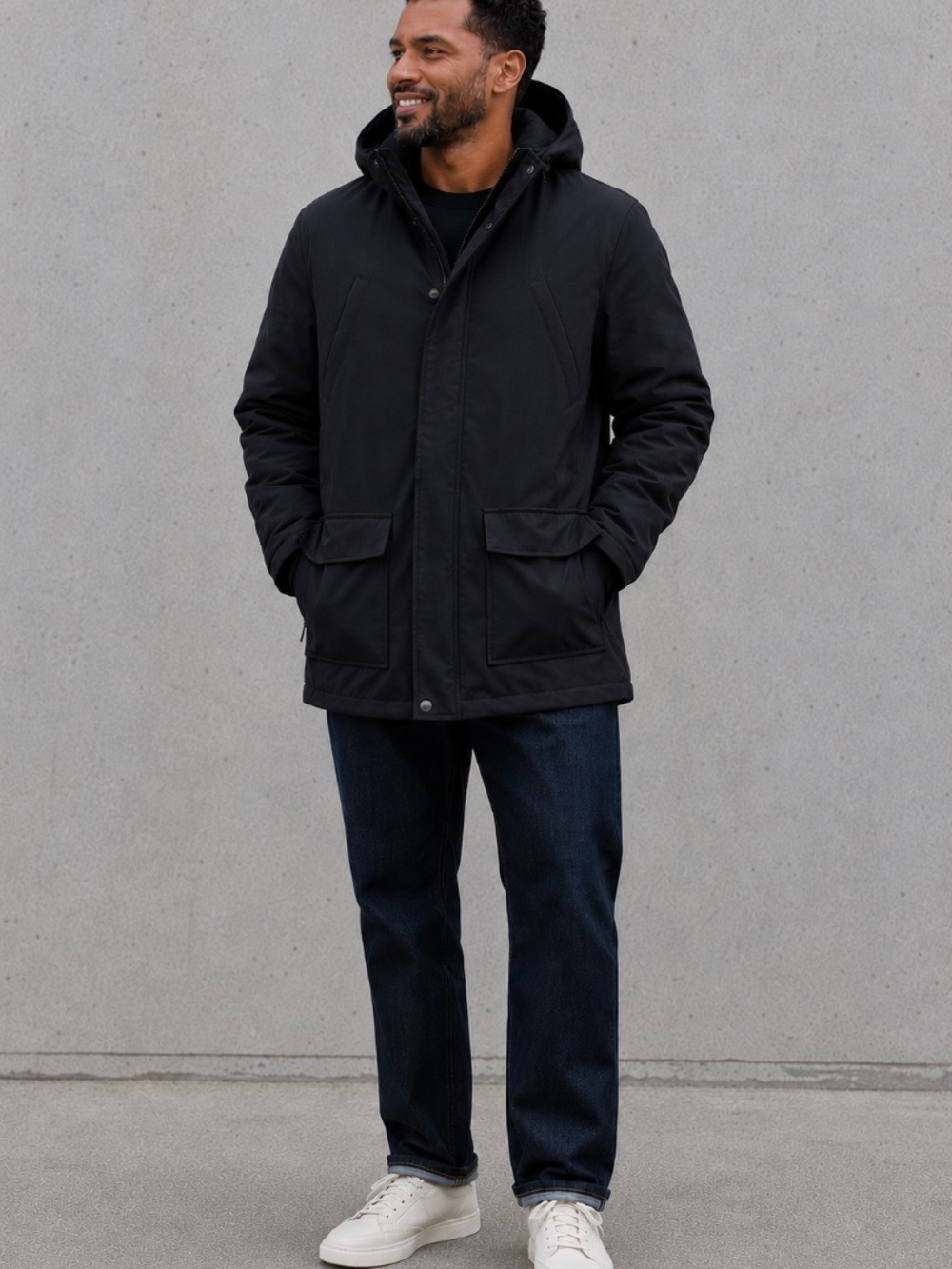 Carhartt WIP (Work In Progress) Black Hooded Parka Jacket – XL